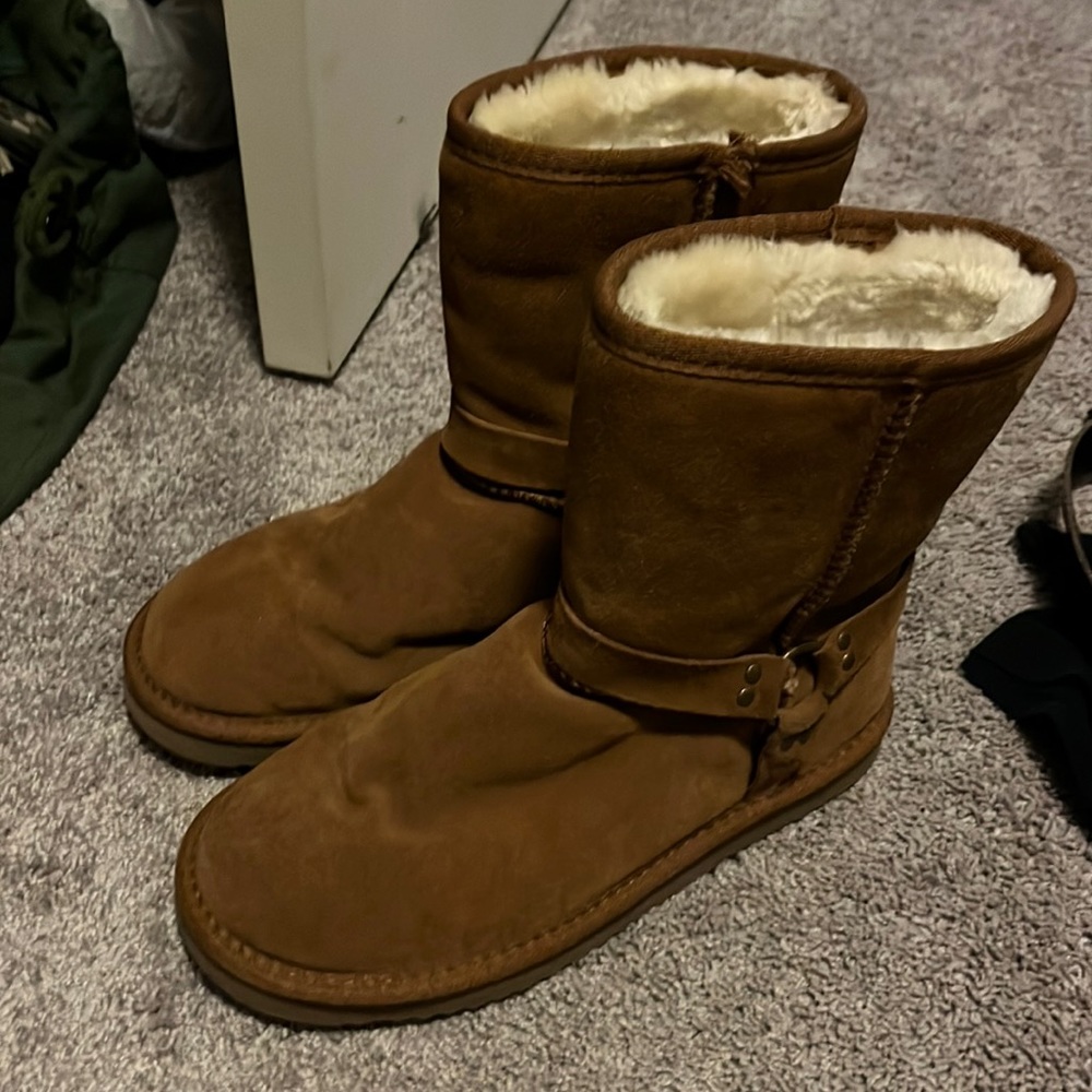 Forever 21 Fuzzy Brown Ankle Boots - Size 9-9.5
